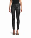 Nicole Miller Skinny Leather Pants In Black In Black