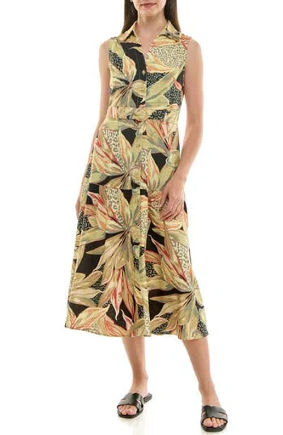 Nicole Miller Sleeveless Belted Shirtdress