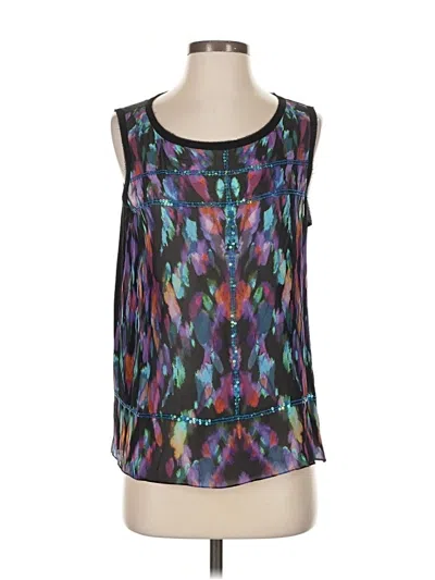 Pre-owned Nicole Miller Sleeveless Blouse In Black