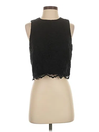 Pre-owned Nicole Miller Sleeveless Blouse In Black