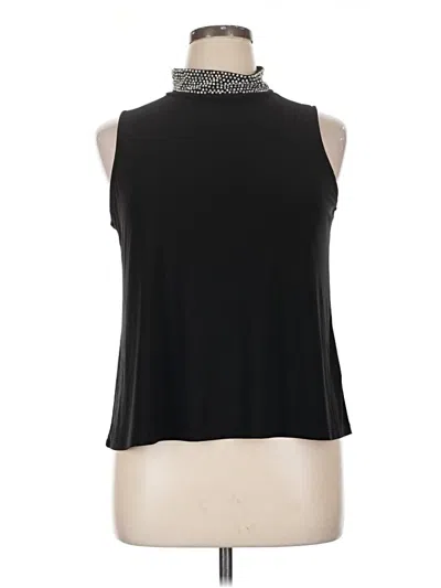 Pre-owned Nicole Miller Sleeveless Blouse In Black
