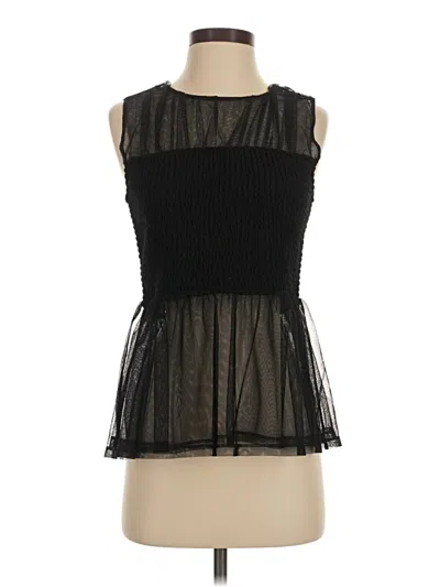 Pre-owned Nicole Miller Sleeveless Blouse In Black