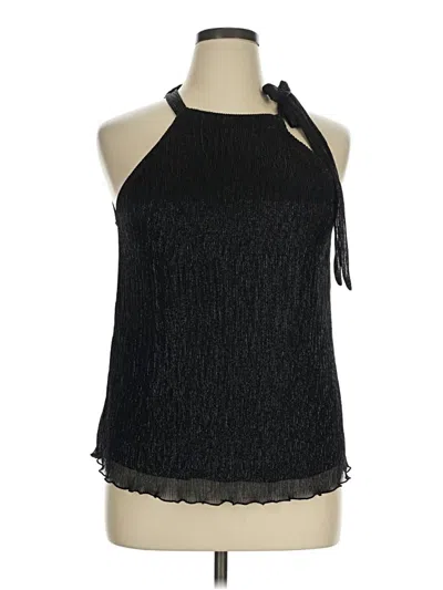 Pre-owned Nicole Miller Sleeveless Blouse In Black