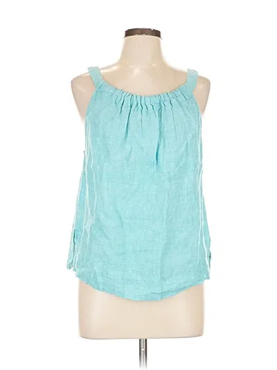 Pre-owned Nicole Miller Sleeveless Blouse In Blue