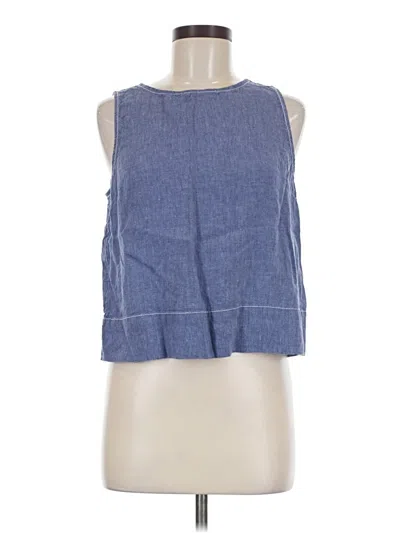Pre-owned Nicole Miller Sleeveless Blouse In Blue