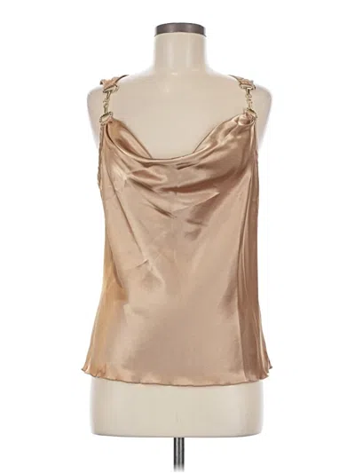 Pre-owned Nicole Miller Sleeveless Blouse In Gold