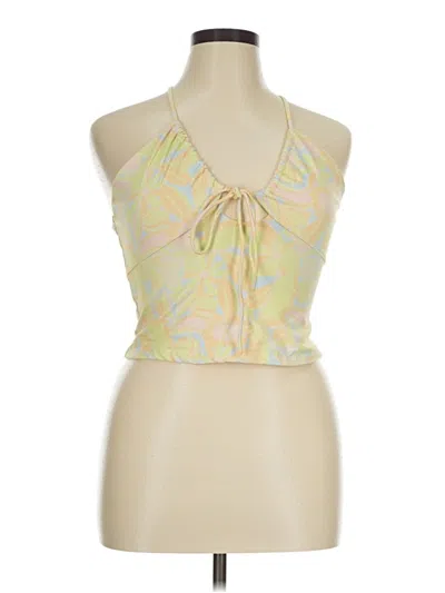 Pre-owned Nicole Miller Sleeveless Blouse In Gold