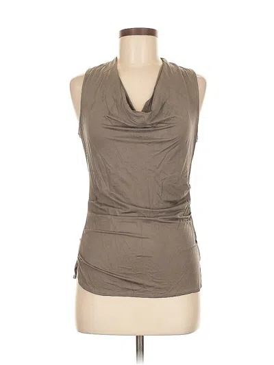 Pre-owned Nicole Miller Sleeveless Blouse In Gray