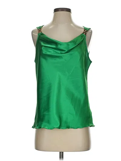 Pre-owned Nicole Miller Sleeveless Blouse In Green