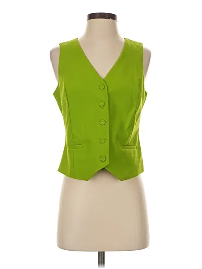 Pre-owned Nicole Miller Sleeveless Blouse In Green
