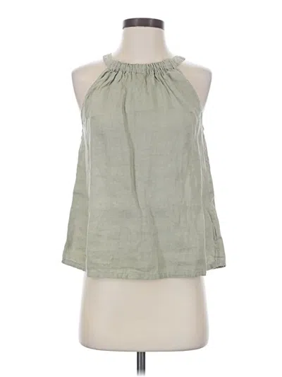 Pre-owned Nicole Miller Sleeveless Blouse In Green