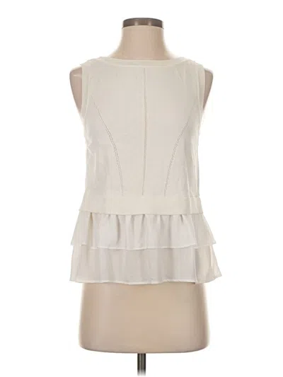 Pre-owned Nicole Miller Sleeveless Blouse In Ivory
