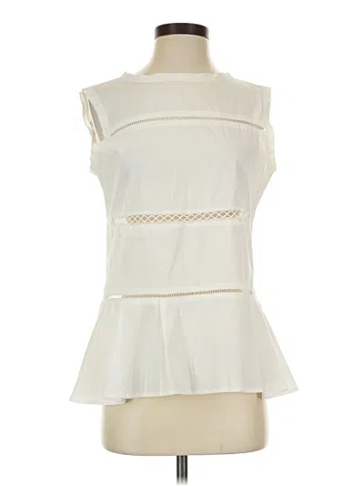 Pre-owned Nicole Miller Sleeveless Blouse In Ivory