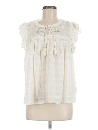 Pre-owned Nicole Miller Sleeveless Blouse In Ivory