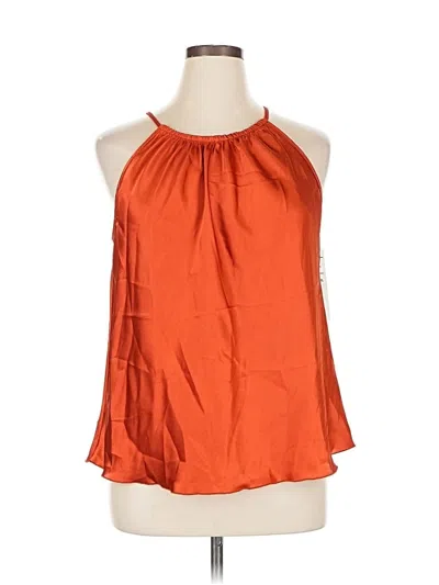 Pre-owned Nicole Miller Sleeveless Blouse In Orange
