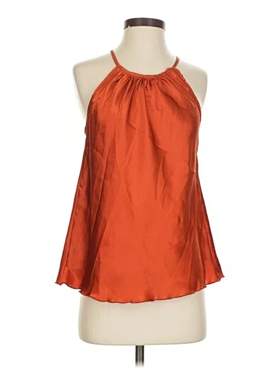 Pre-owned Nicole Miller Sleeveless Blouse In Orange