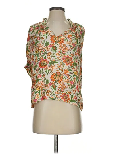 Pre-owned Nicole Miller Sleeveless Blouse In Orange