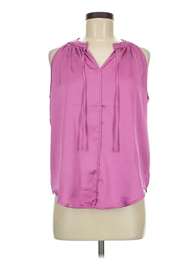 Pre-owned Nicole Miller Sleeveless Blouse In Pink
