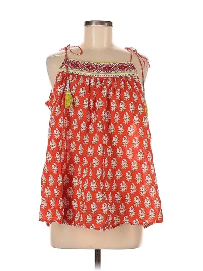 Pre-owned Nicole Miller Sleeveless Blouse In Red