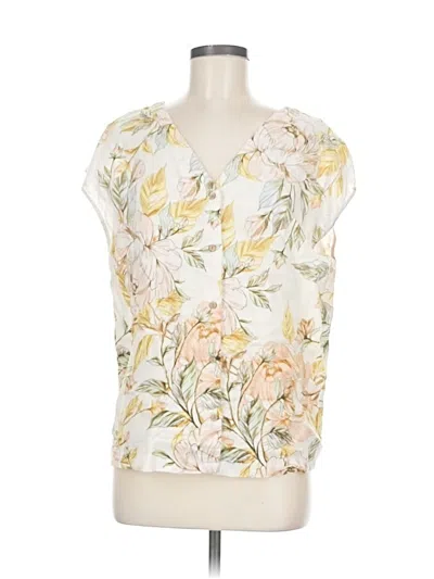 Pre-owned Nicole Miller Sleeveless Blouse In White