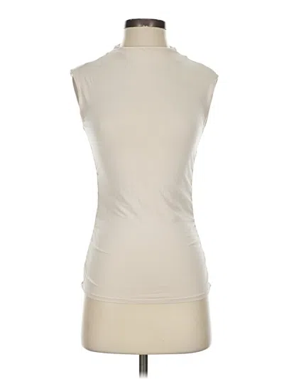 Pre-owned Nicole Miller Sleeveless Blouse In White
