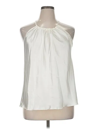 Pre-owned Nicole Miller Sleeveless Blouse In White