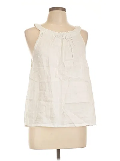 Pre-owned Nicole Miller Sleeveless Blouse In White