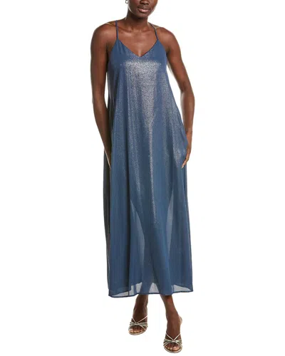 Nicole Miller Sleeveless Maxi Dress In Blue