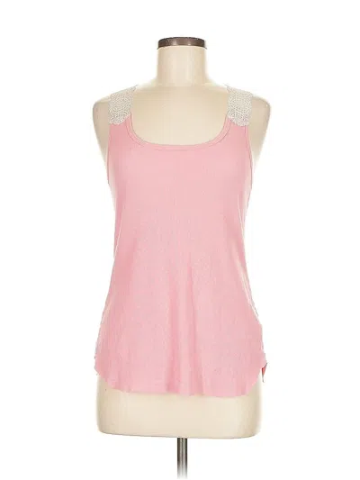 Pre-owned Nicole Miller Sleeveless Top Pink Sweetheart Neckline Tops