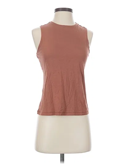 Pre-owned Nicole Miller Sleeveless T-shirt In Brown