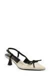 Nicole Miller Slingback Pump In Beige/black