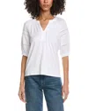 Nicole Miller Solid Blouse In White