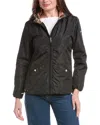 Nicole Miller Solid Windbreaker In Black