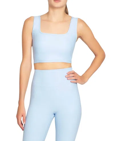 Nicole Miller Sports Bra Top In Windsurfer In Blue