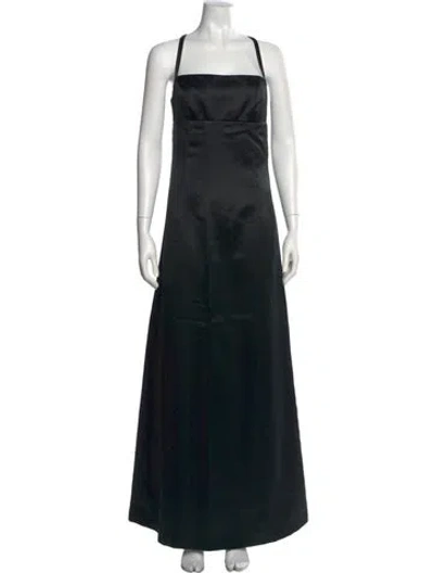 Pre-owned Nicole Miller Square Neckline Long Dress In Multi