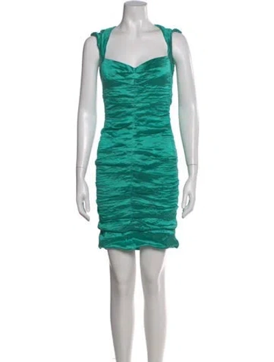 Pre-owned Nicole Miller Square Neckline Mini Dress