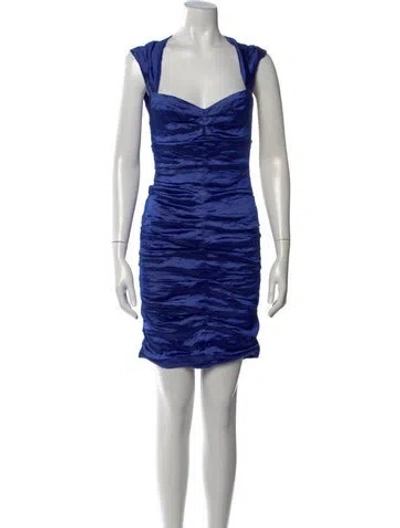 Pre-owned Nicole Miller Square Neckline Mini Dress