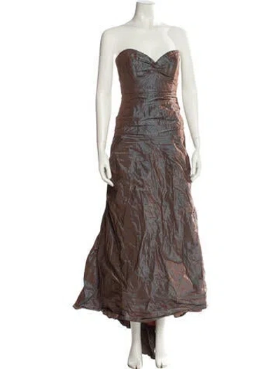 Pre-owned Nicole Miller Strapless Long Dress