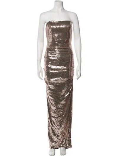 Pre-owned Nicole Miller Strapless Long Dress