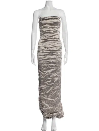 Pre-owned Nicole Miller Strapless Long Dress