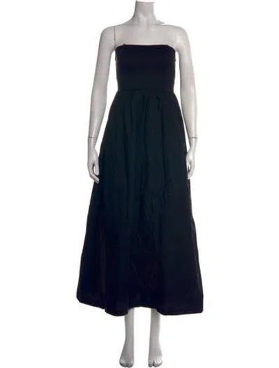 Pre-owned Nicole Miller Strapless Long Dress In Black