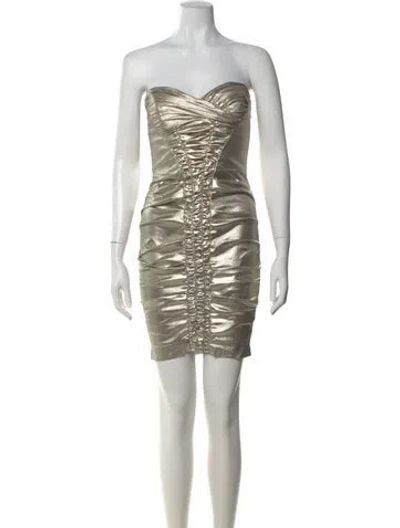 Pre-owned Nicole Miller Strapless Mini Dress