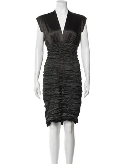 Pre-owned Nicole Miller Strapless Mini Dress In Black