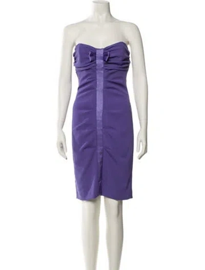 Pre-owned Nicole Miller Strapless Mini Dress W/ Tags In Green