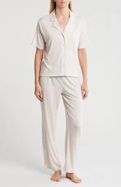 Nicole Miller Stripe Gauze Pajamas In Painted Stripe C