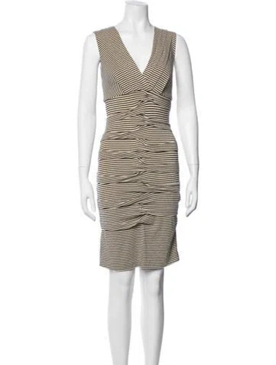Pre-owned Nicole Miller Striped Knee-length Dress