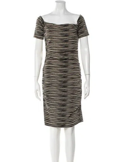 Pre-owned Nicole Miller Striped Knee-length Dress In Multi