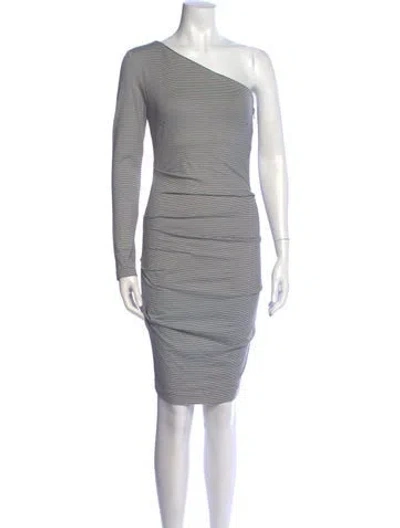 Pre-owned Nicole Miller Striped Knee-length Dress W/ Tags In Multi