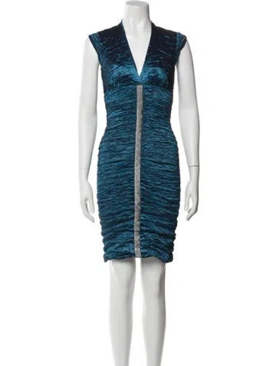 Pre-owned Nicole Miller Striped Mini Dress