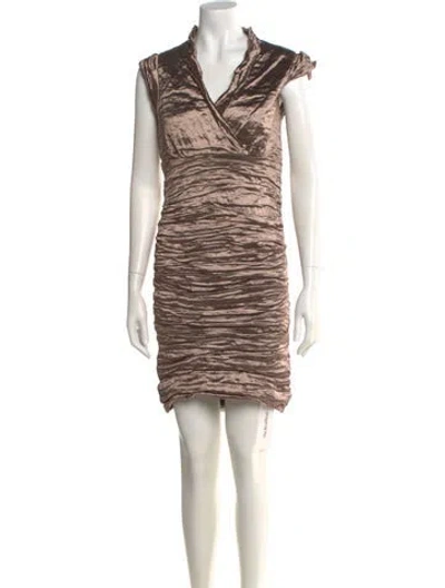 Pre-owned Nicole Miller Striped Mini Dress